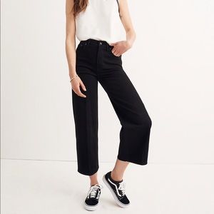 Madewell wide leg cropped jeans